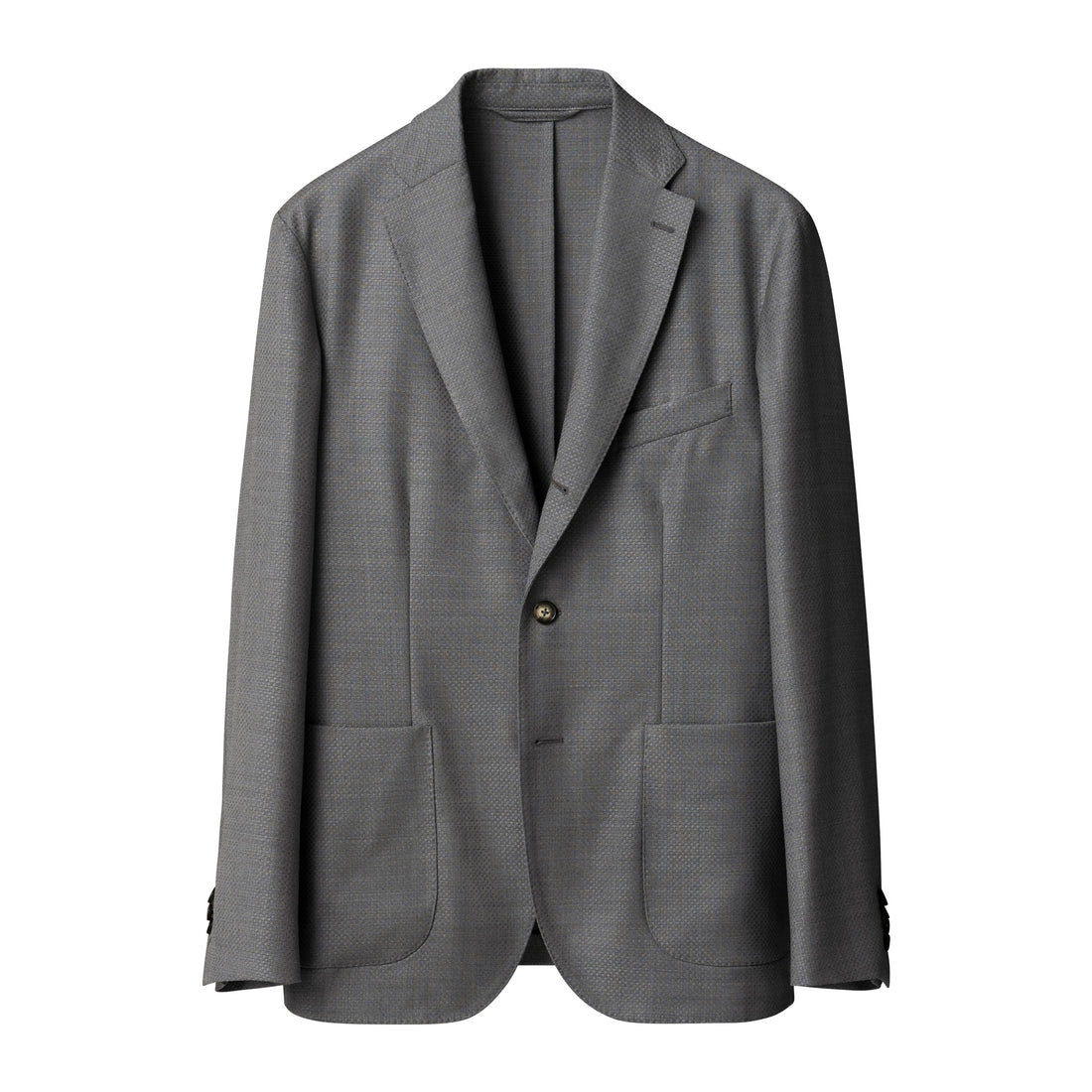 Mid Gray Wool Knit Hopsack Soft Jacket - ETON