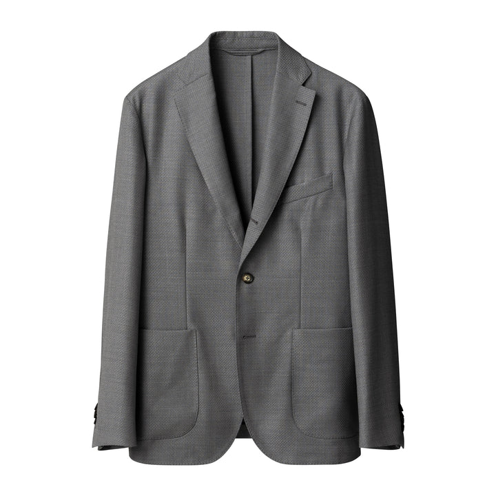 Mid Gray Wool Knit Hopsack Soft Jacket - ETON