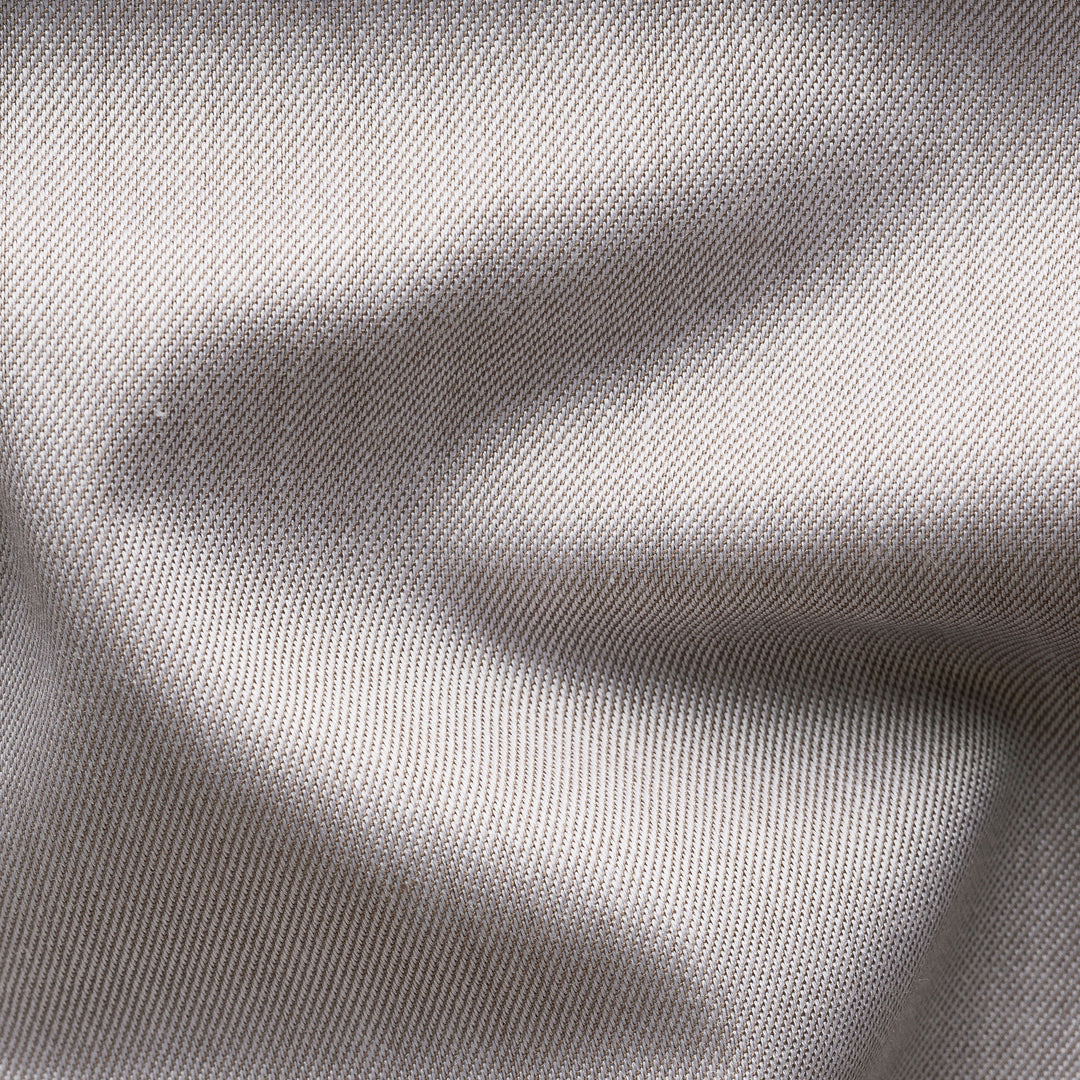 Taupe Solid Signature Twill Slim Fit Dress Shirt - ETON