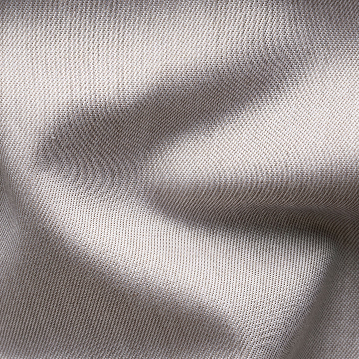 Taupe Solid Signature Twill Slim Fit Dress Shirt - ETON