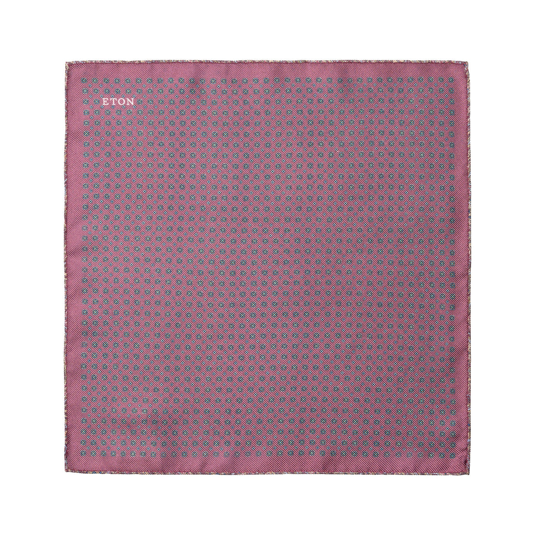 Mid purple Double Print Silk Pocket Square - ETON
