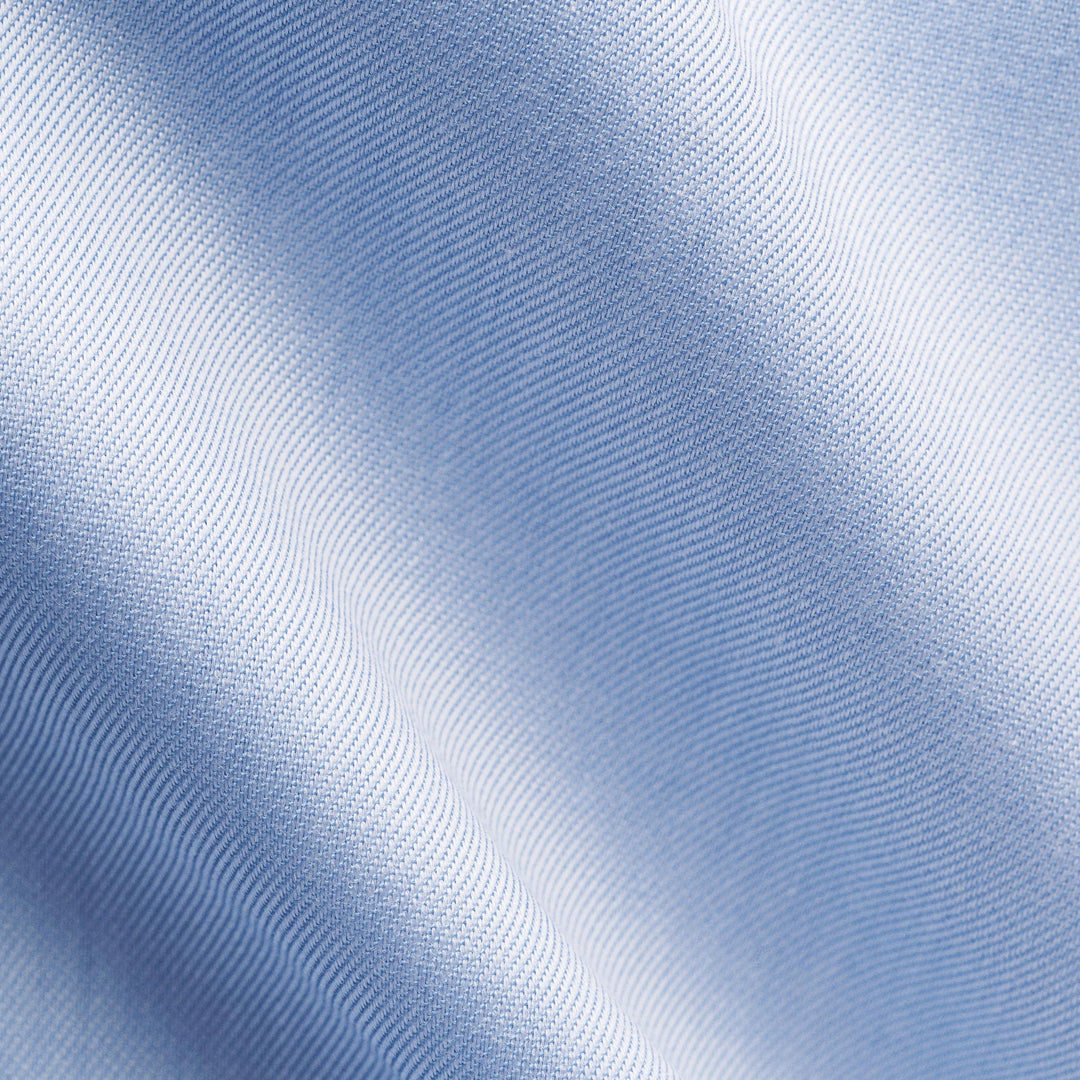 Blue Floral Effect Contrast Signature Twill Slim Fit Shirt - ETON