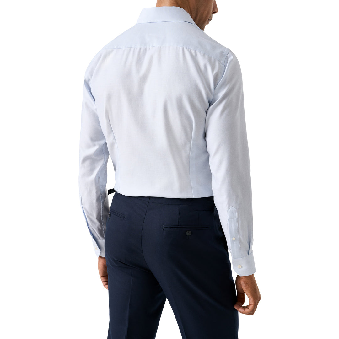 Light Blue Semi-Solid Twill Slim Fit Shirt - ETON