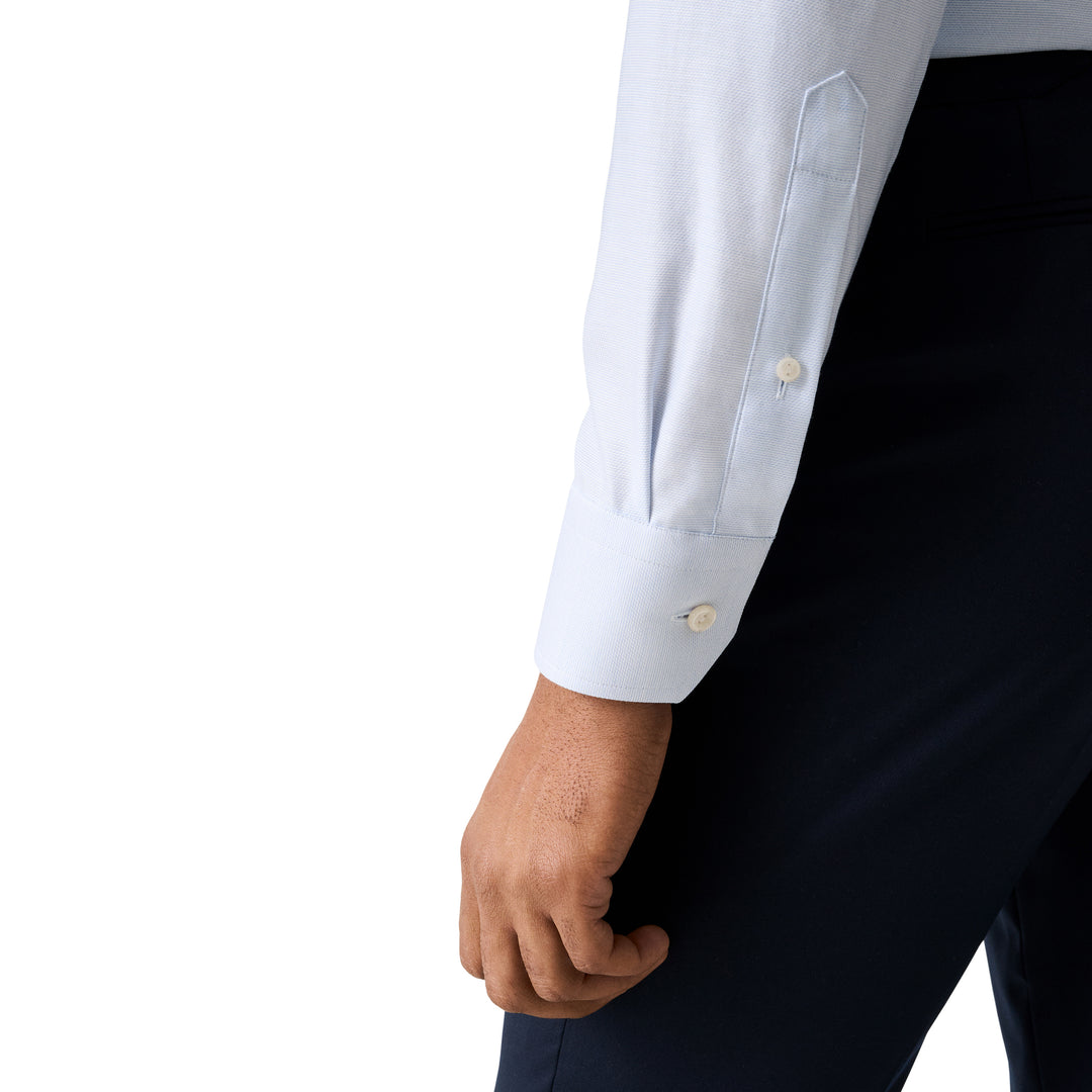 Light Blue Semi-Solid Twill Slim Fit Shirt - ETON