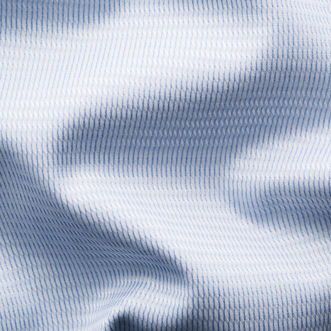 Blue Semi-Solid Supima 120 Elevated Twill Contemporary Fit Shirt - ETON
