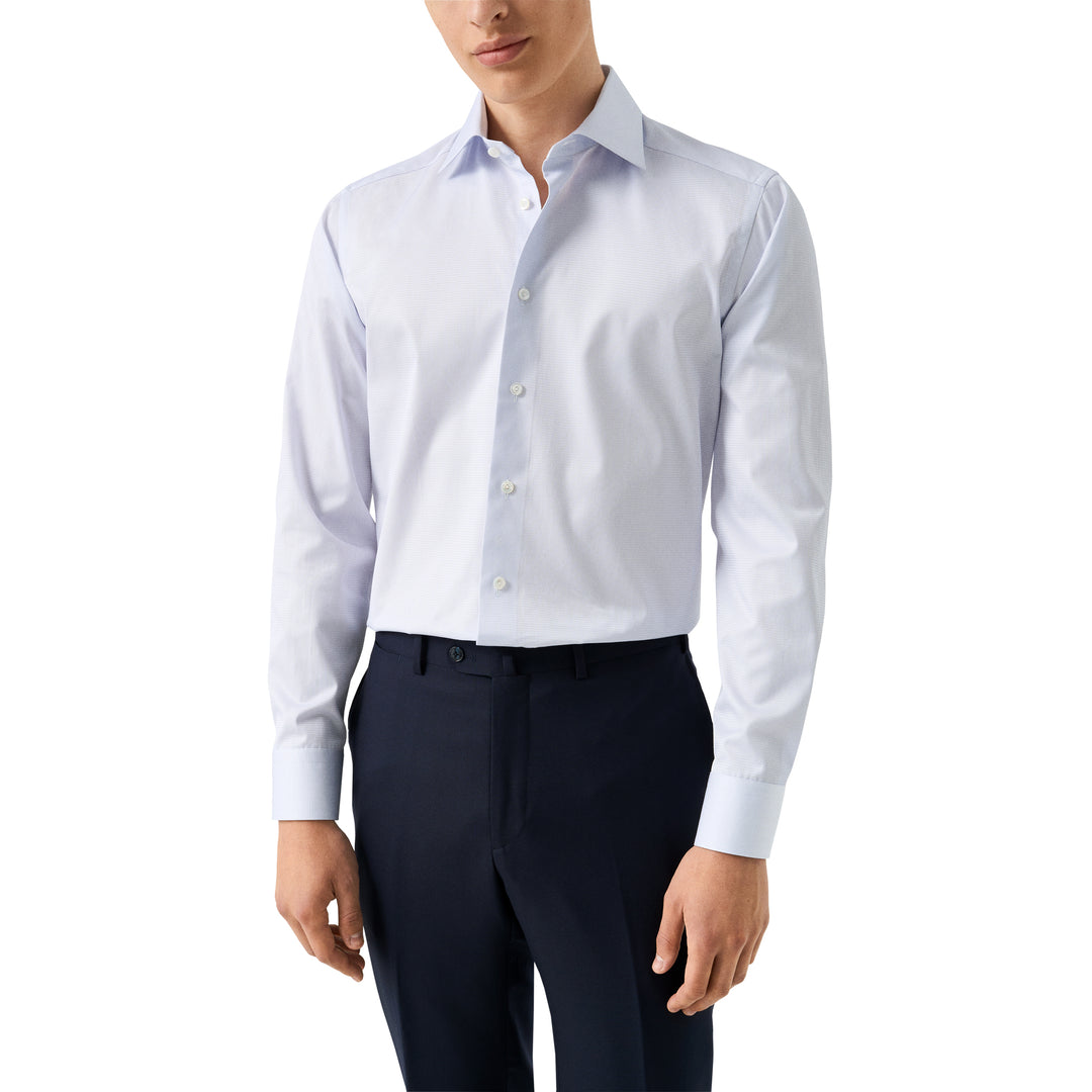 Lavender Semi-Solid Supima 120 Elevated Twill Contemporary Fit Shirt - ETON