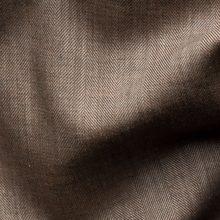 Brown Solid Signature Flannel Contemporary Fit Shirt - ETON