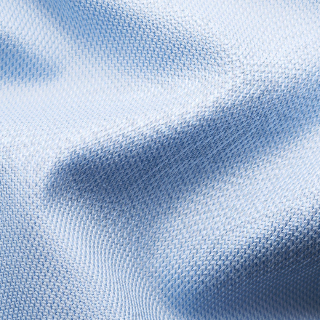 Light Blue Semi-Solid Twill Contemporary Fit Shirt - ETON