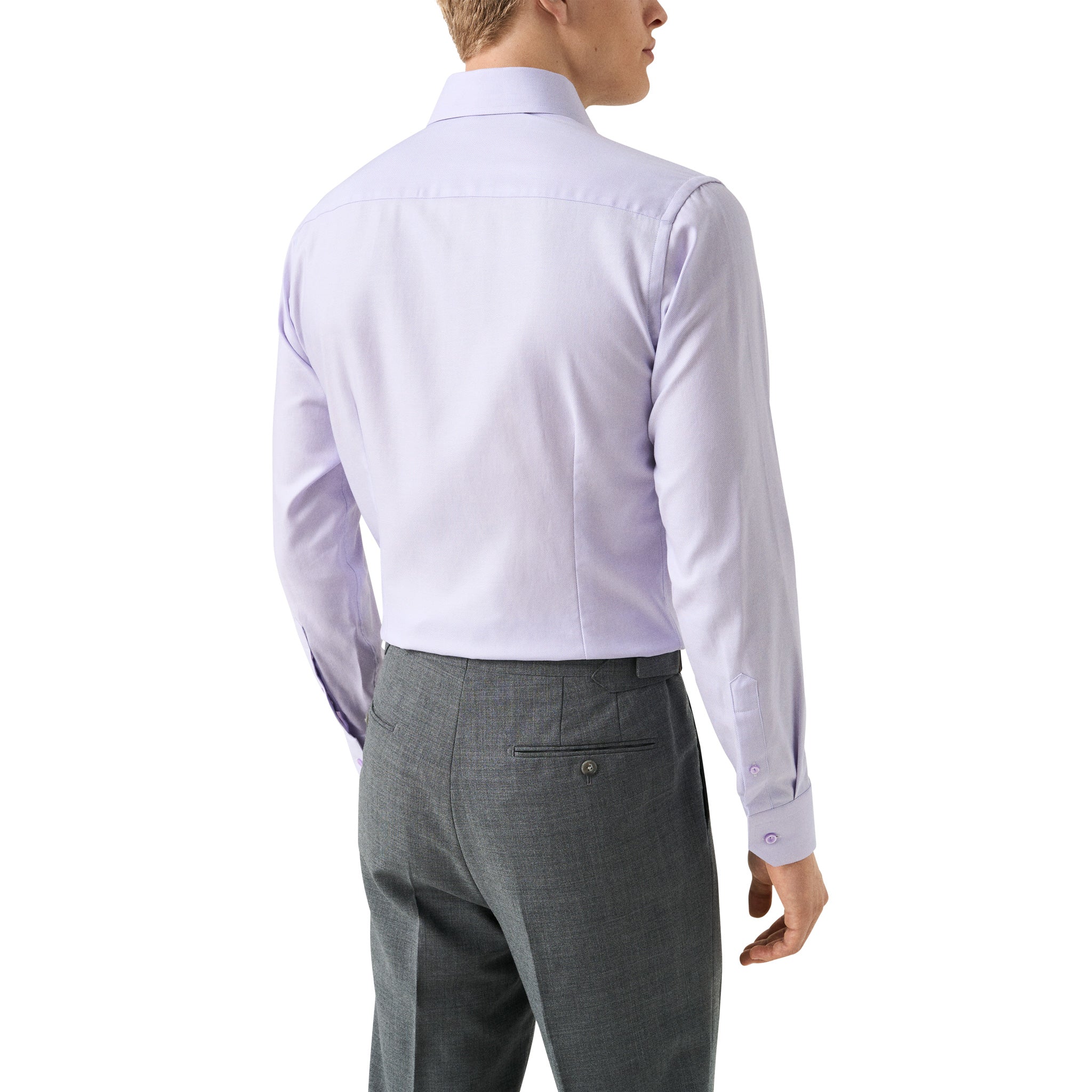 Lavender Semi-Solid Twill Contemporary Fit Shirt - ETON