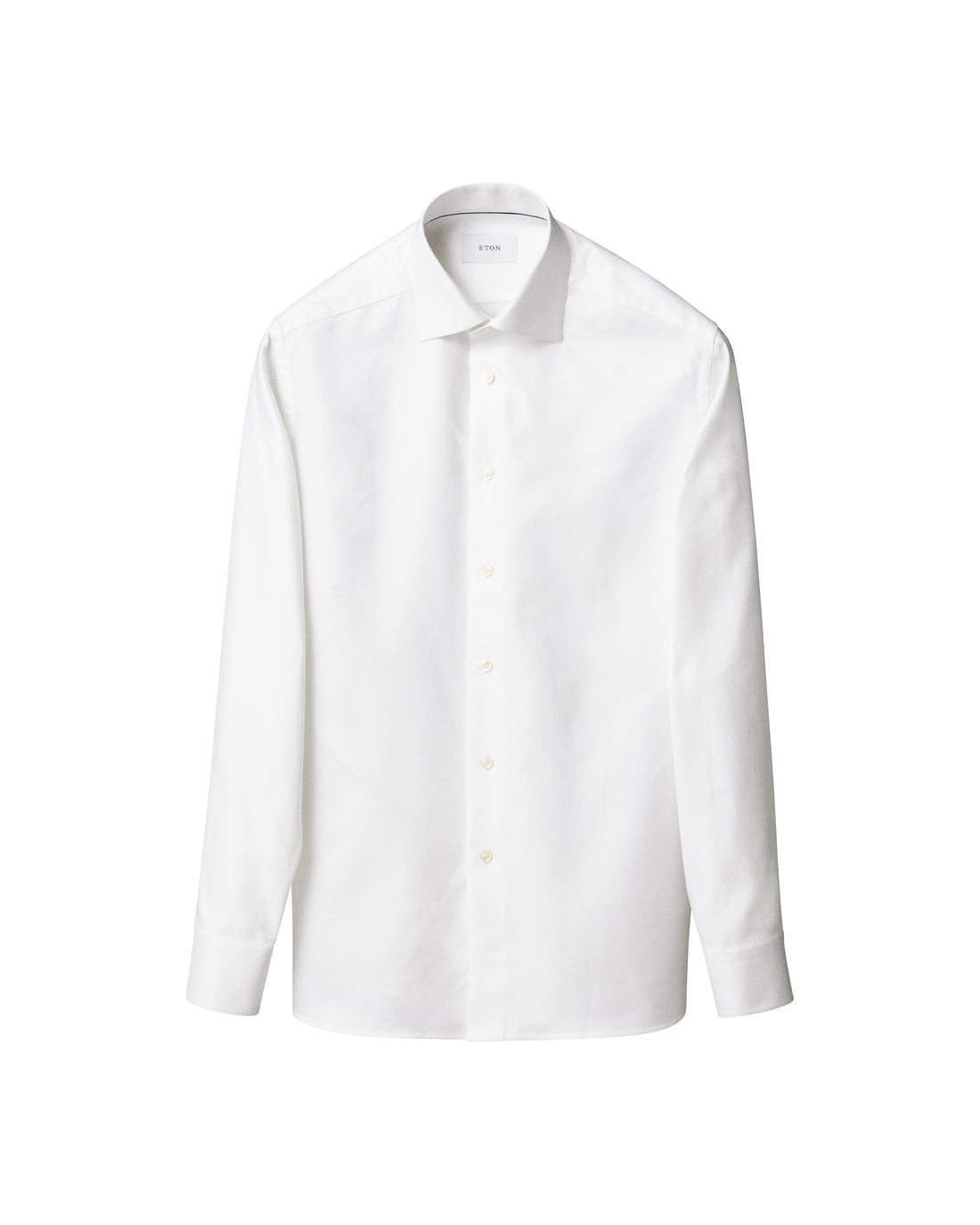 White Solid King Twill Contemporary Fit Dress Shirt - ETON