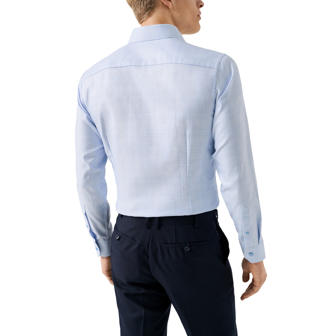 Blue Check King Twill Contemporary Fit Dress Shirt - ETON - Boutique Jacques International