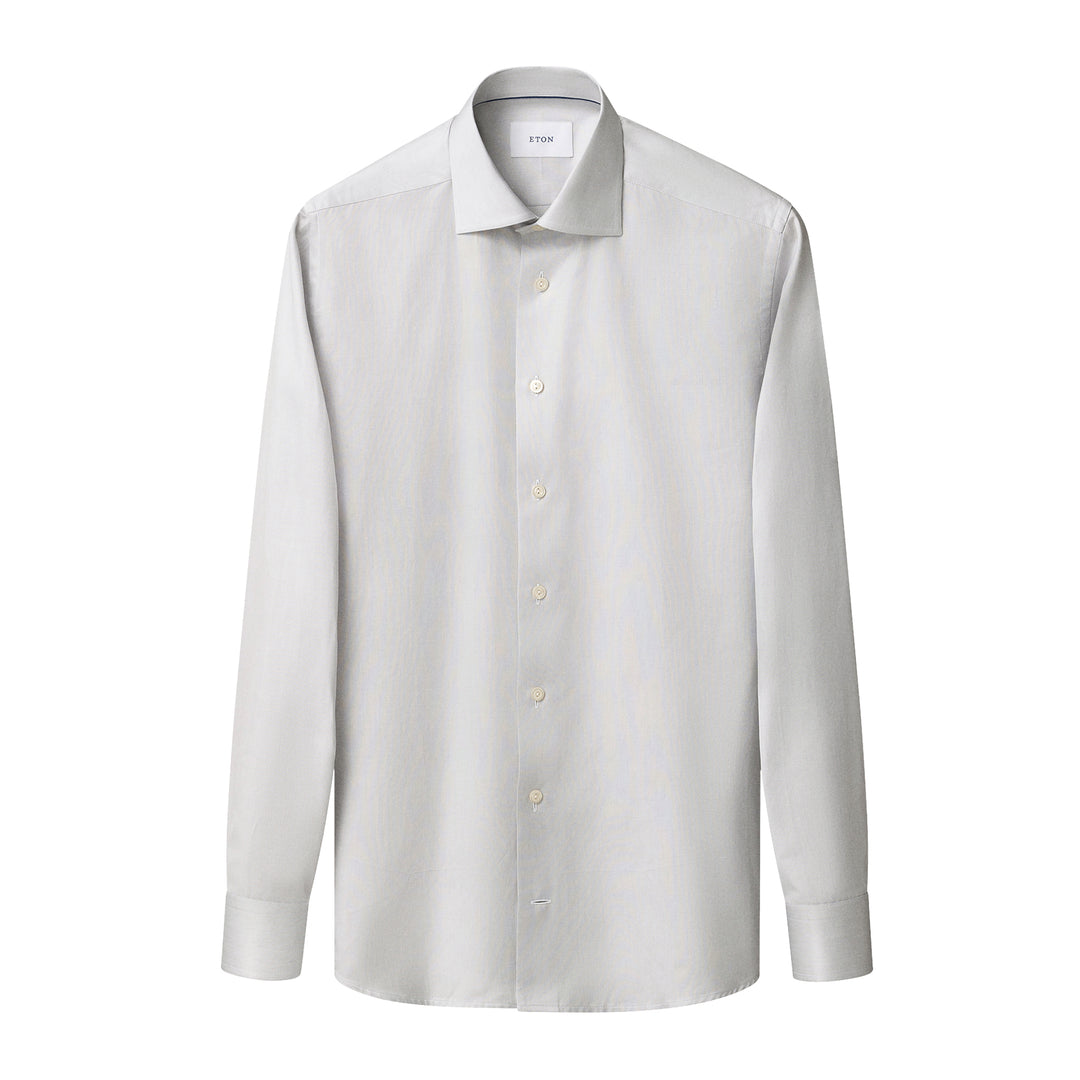 Gray Signature Twill Contemporary Fit Shirt - ETON