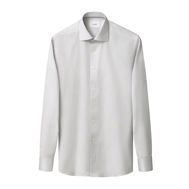 Gray Signature Twill Contemporary Fit Shirt - ETON