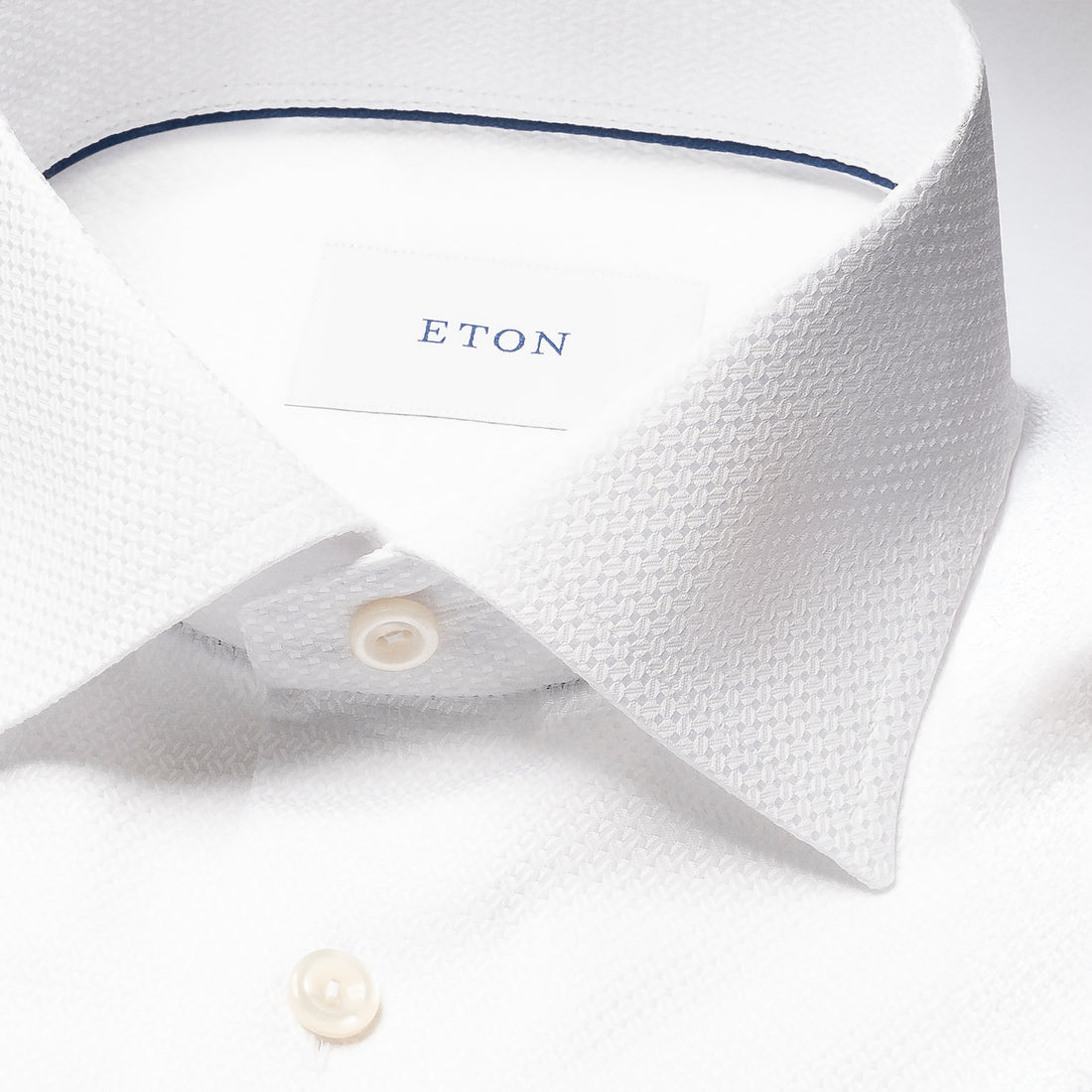 White Semi-Solid Dobby Contemporary Fit Dress Shirt - ETON