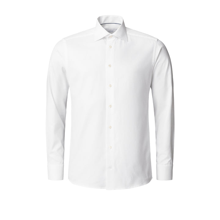 White Semi-Solid Dobby Contemporary Fit Dress Shirt - ETON