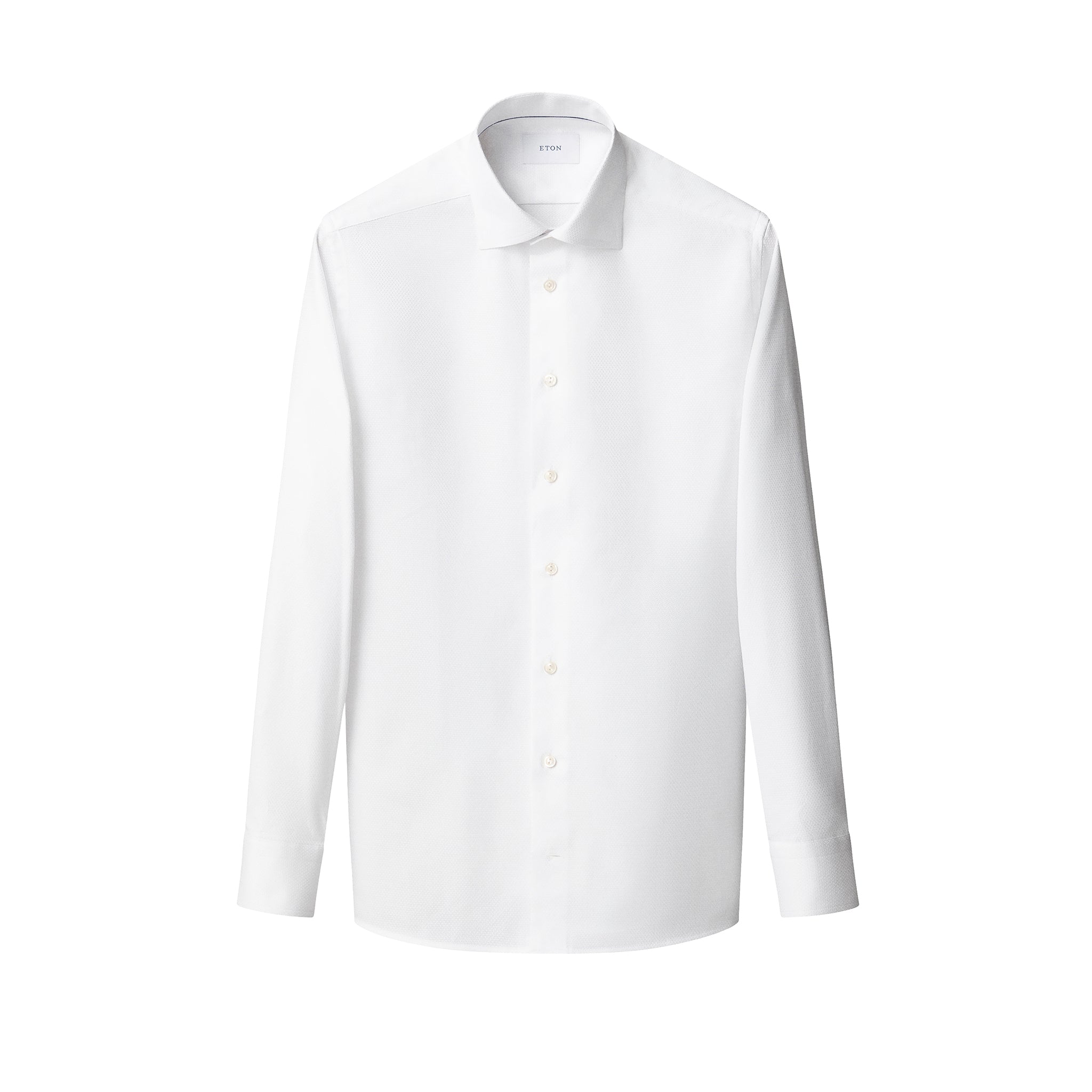 White Semi-Solid Dobby Contemporary Fit Dress Shirt - ETON