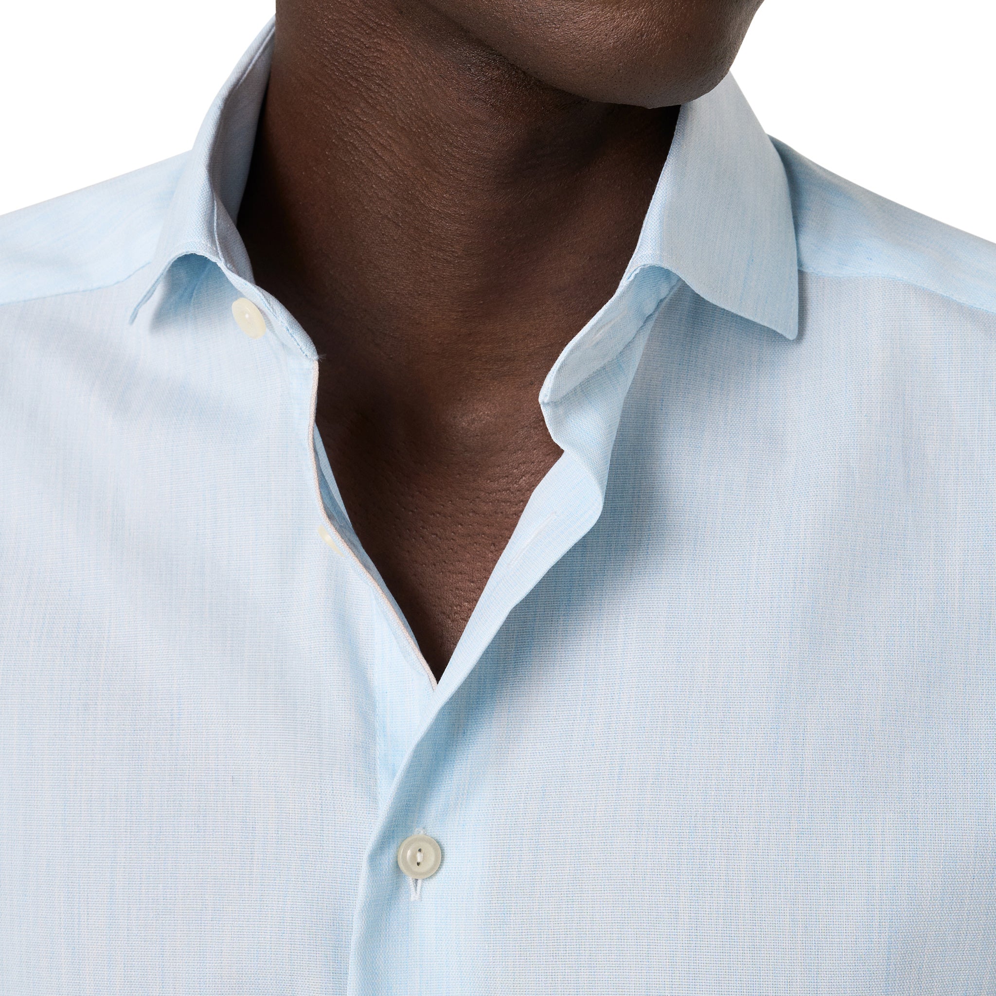 Light Blue Solid Signature Twill Slim Fit Shirt - ETON