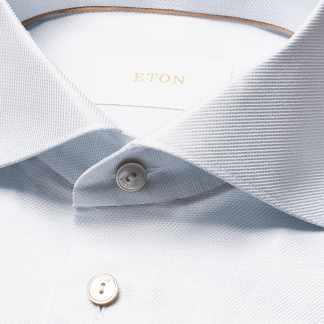 Light Blue Semi-Solid Elevated Cotton/Linen Slim Fit Shirt - ETON - Boutique Jacques International