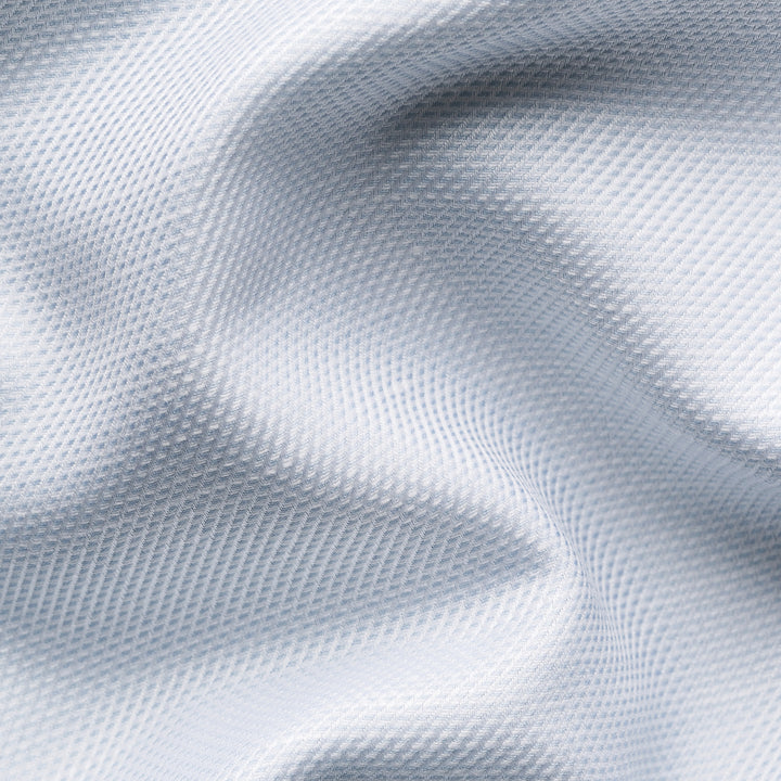 Light Blue Semi-Solid Elevated Cotton/Linen Slim Fit Shirt - ETON - Boutique Jacques International