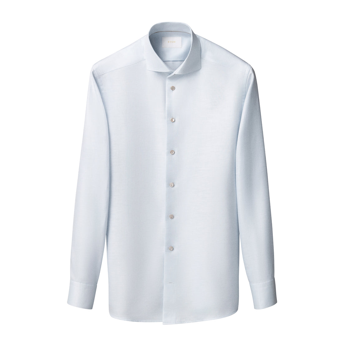 Light Blue Semi-Solid Elevated Cotton/Linen Slim Fit Shirt - ETON - Boutique Jacques International