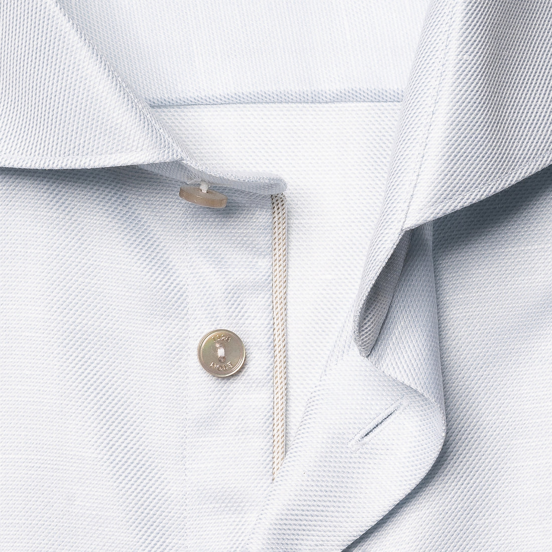 Light Blue Semi-Solid Elevated Cotton/Linen Slim Fit Shirt - ETON - Boutique Jacques International