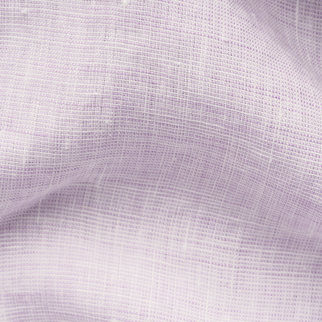 Lavender Solid Linen Short Sleeve Casual Fit Shirt - ETON - Boutique Jacques International