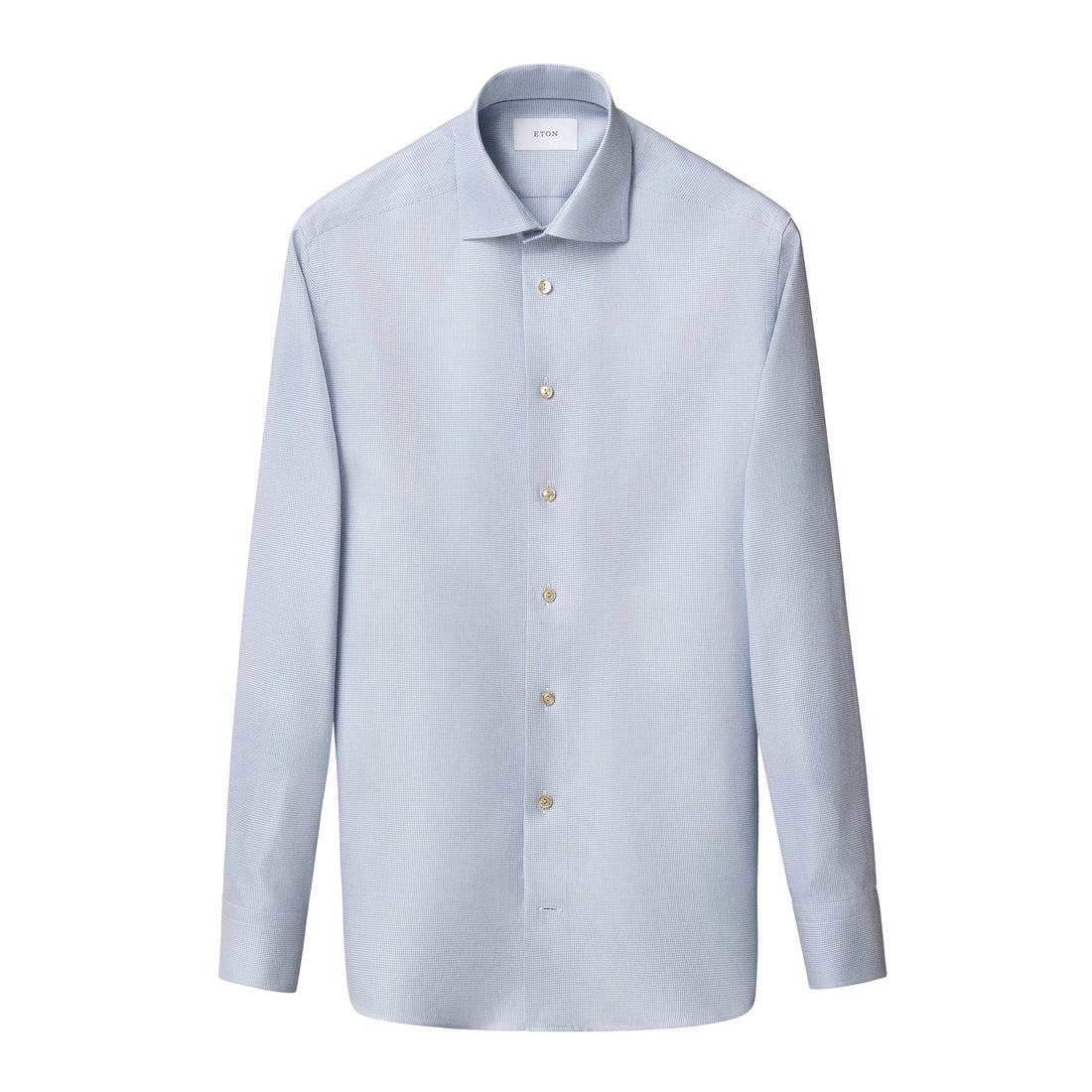 Light Blue Semi Solid Signature Twill Contemporary Fit Shirt - ETON