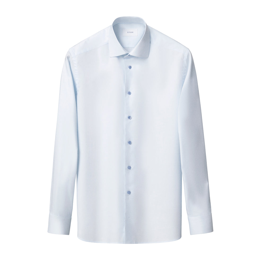 Light Blue Solid Cotton-Tencel Lyocell Contemporary Fit Shirt - ETON - Boutique Jacques International