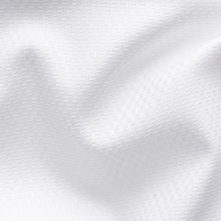 White Semi-Solid Cotton-Tencel Lyocell Contemporary Fit Shirt - ETON