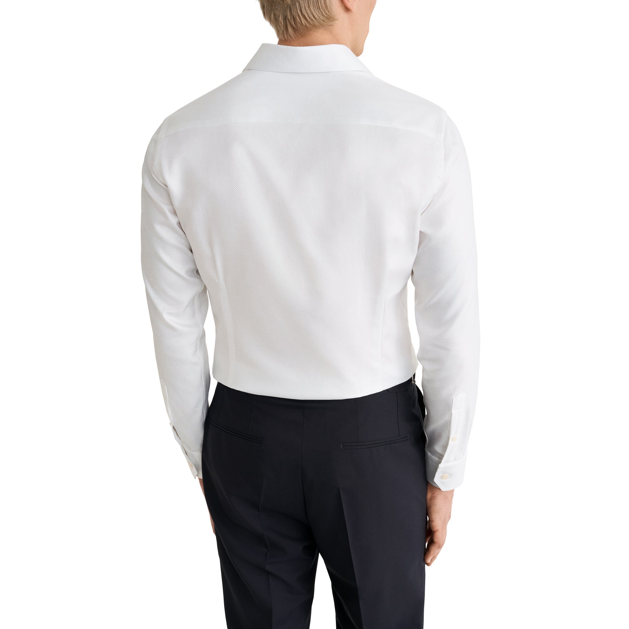 Chemise habillée slim fit en sergé uni blanc - ETON