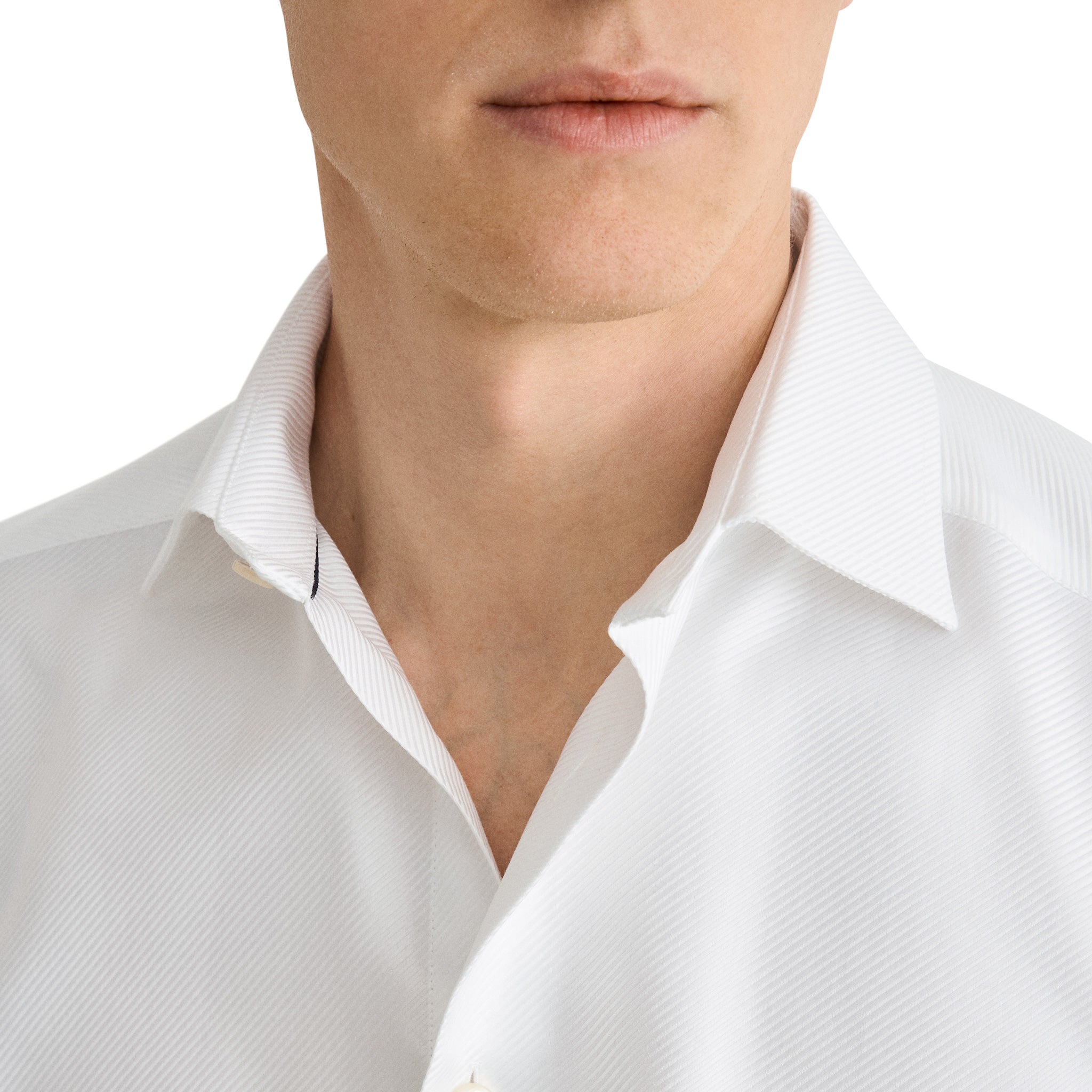 Chemise habillée slim fit en sergé uni blanc - ETON