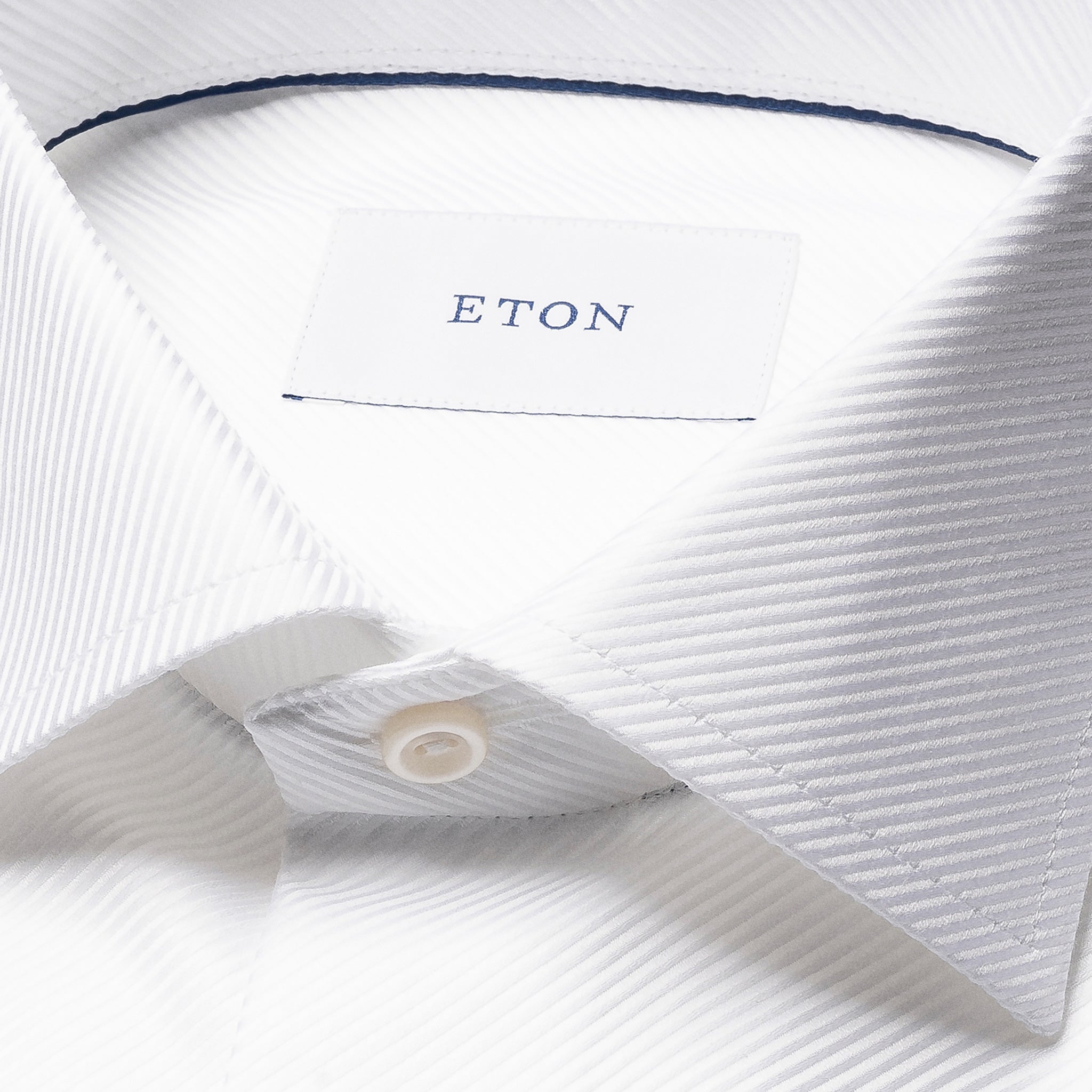 Chemise habillée slim fit en sergé uni blanc - ETON