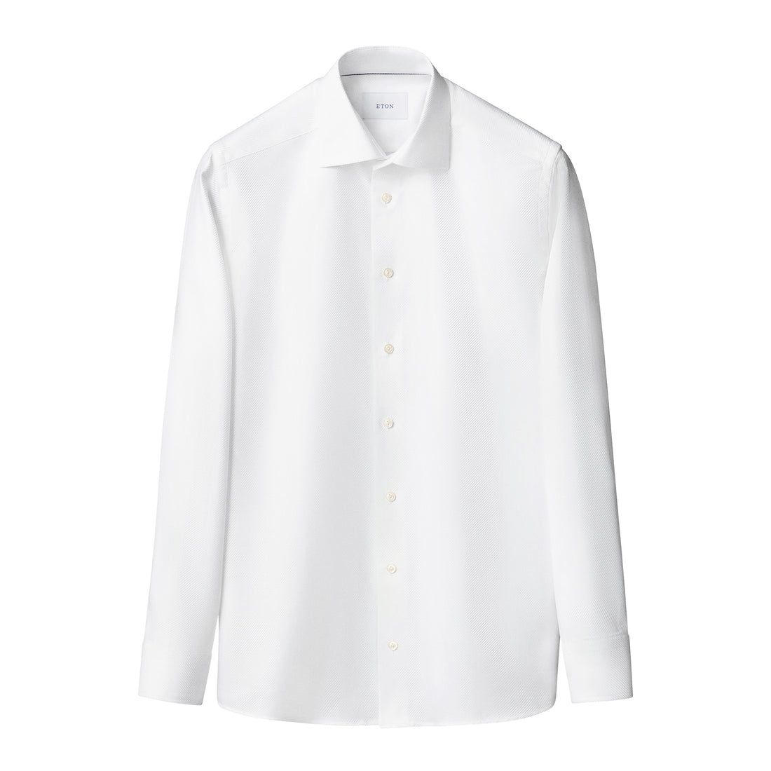 Chemise habillée slim fit en sergé uni blanc - ETON