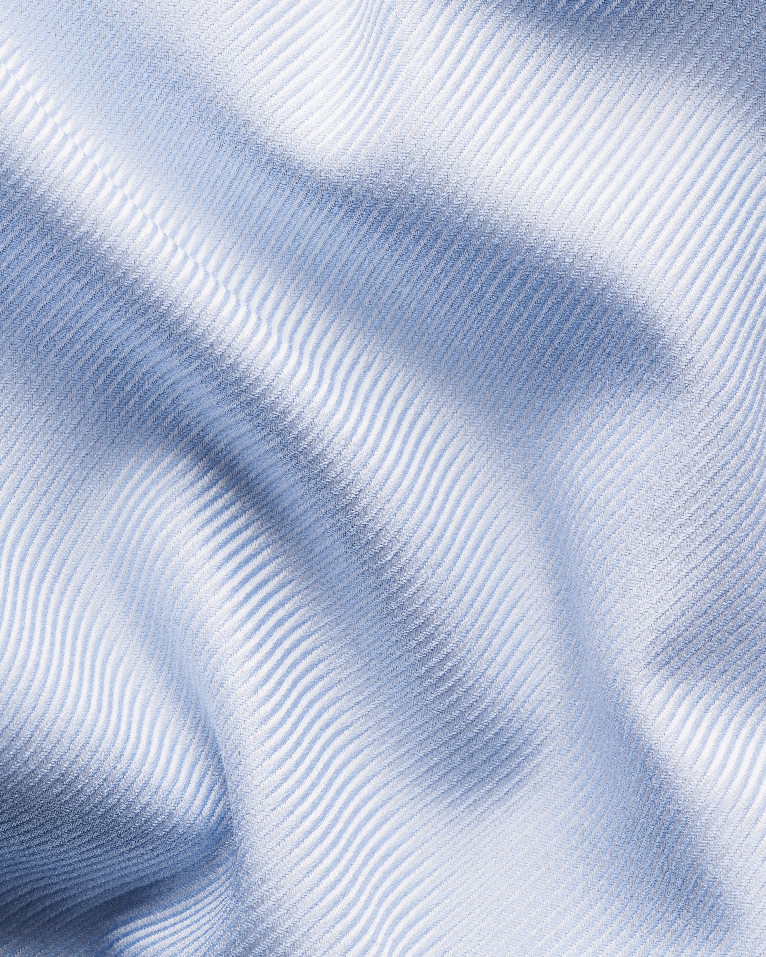 Light Blue Geometric Trim Textured Twill Contemporary Fit Shirt - ETON