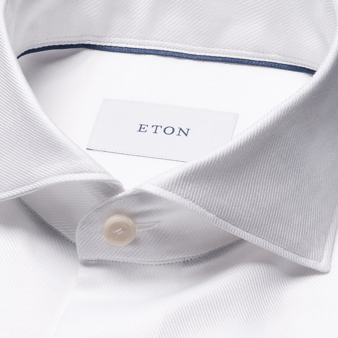 White Semi-Solid Twill Casual Shirt - ETON - Boutique Jacques International