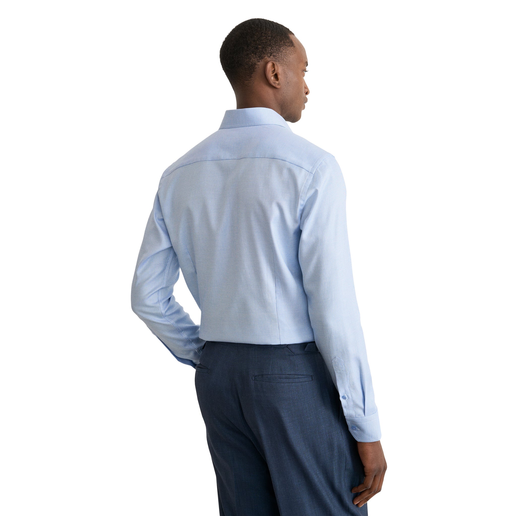 Light Blue Semi-Solid Twill Contemporary Fit Dress Shirt - ETON - Boutique Jacques International