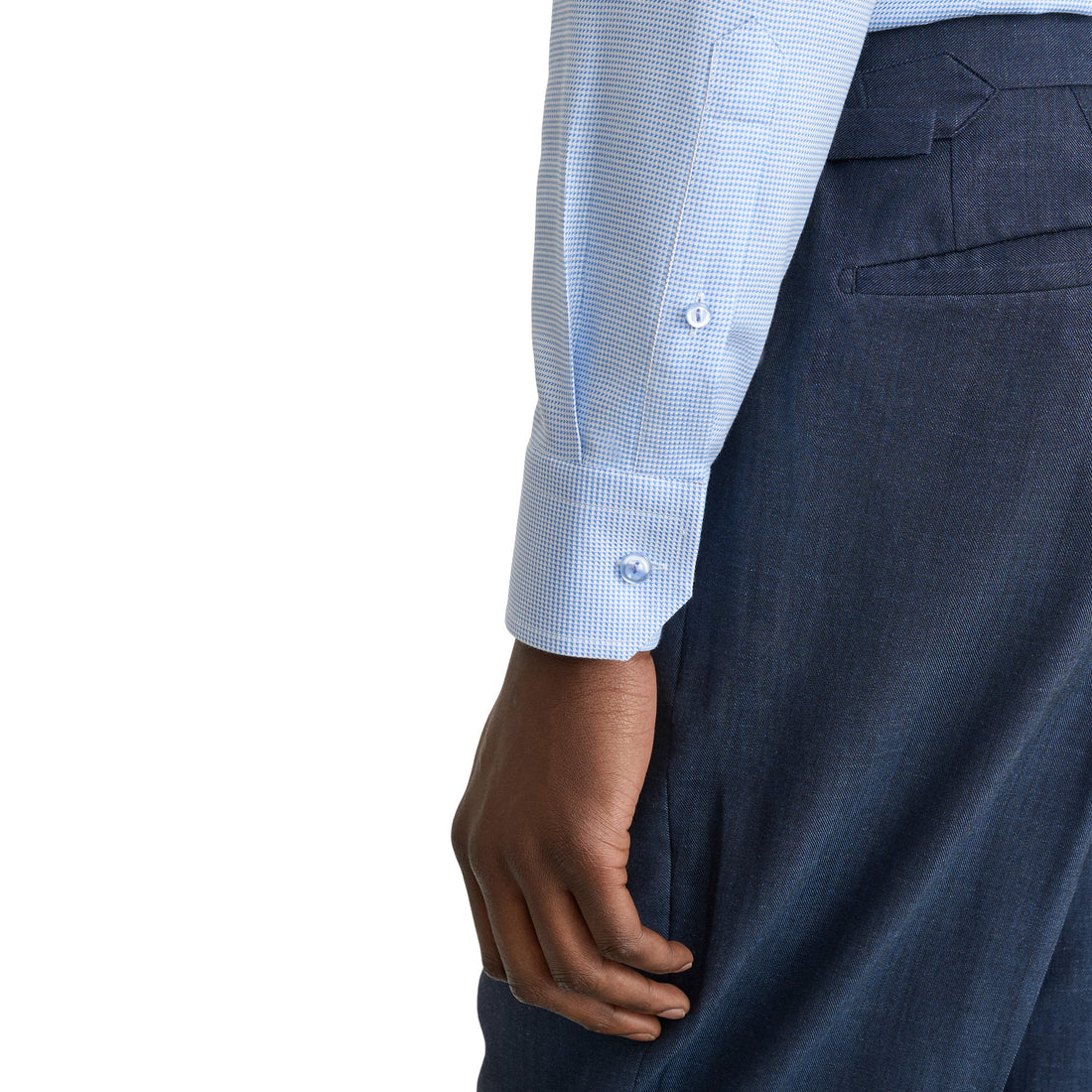 Light Blue Semi-Solid Twill Contemporary Fit Dress Shirt - ETON - Boutique Jacques International