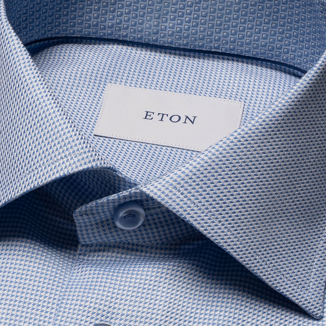 Light Blue Semi-Solid Twill Contemporary Fit Dress Shirt - ETON - Boutique Jacques International