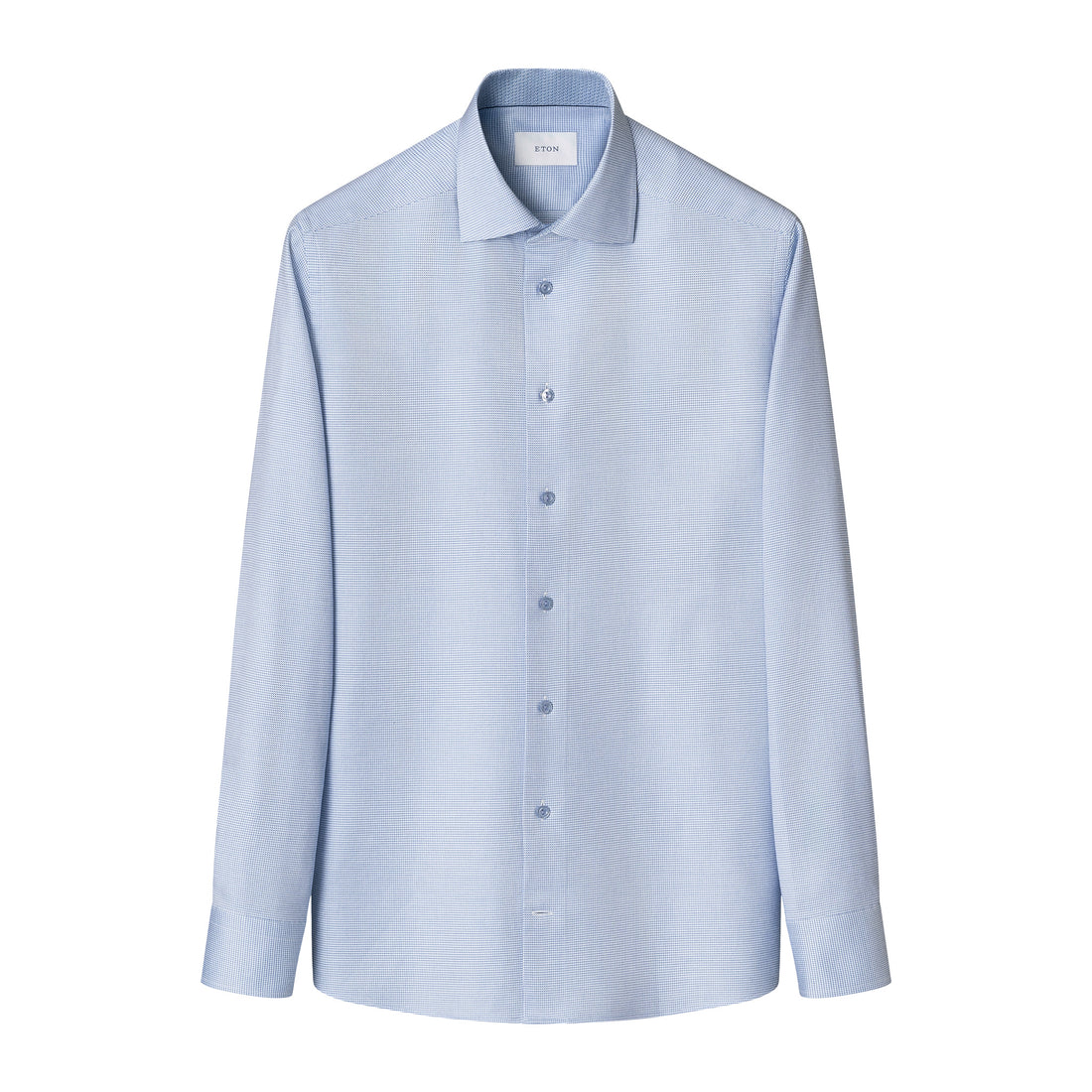 Light Blue Semi-Solid Twill Slim Fit Dress Shirt - ETON - Boutique Jacques International