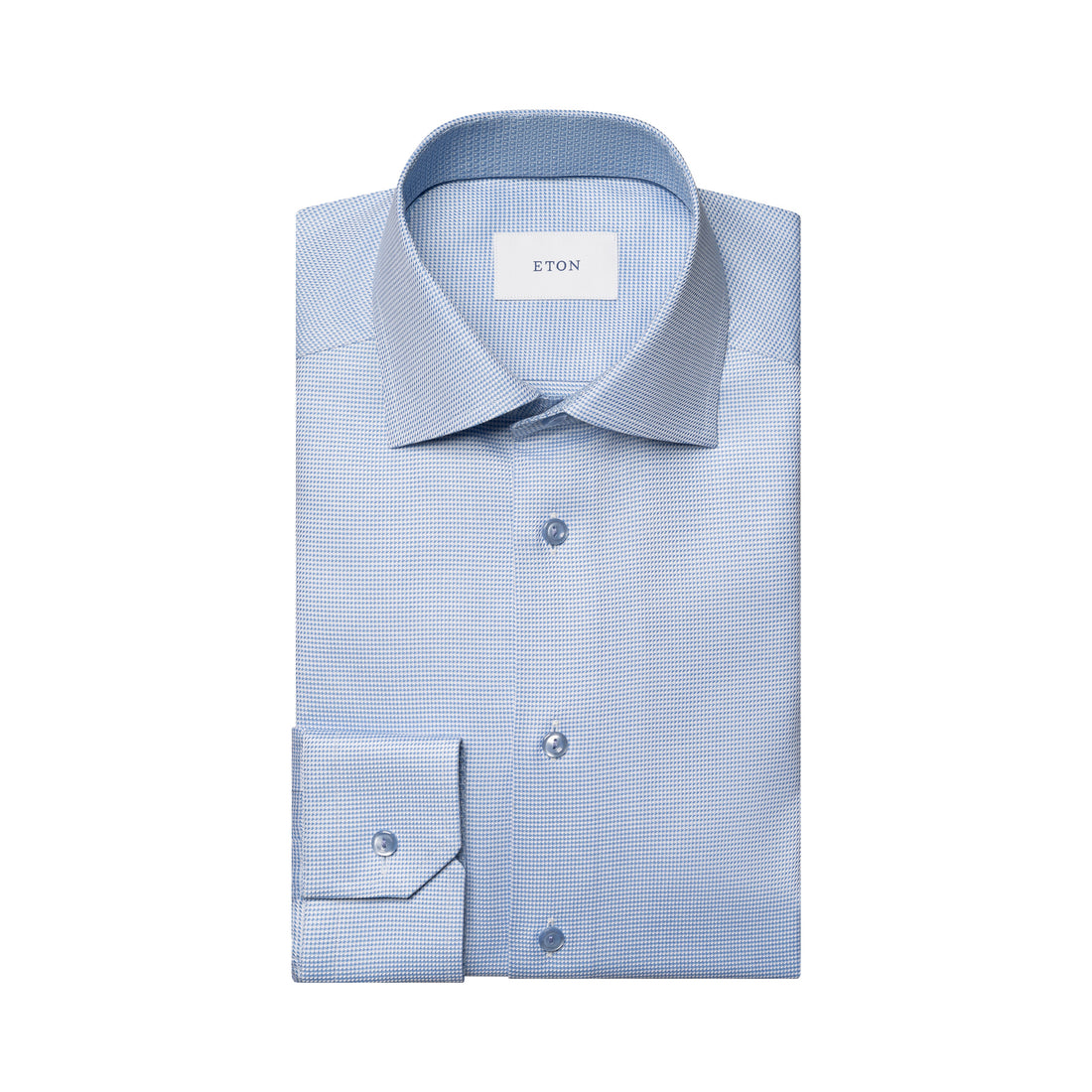 Light Blue Semi-Solid Twill Contemporary Fit Dress Shirt - ETON - Boutique Jacques International