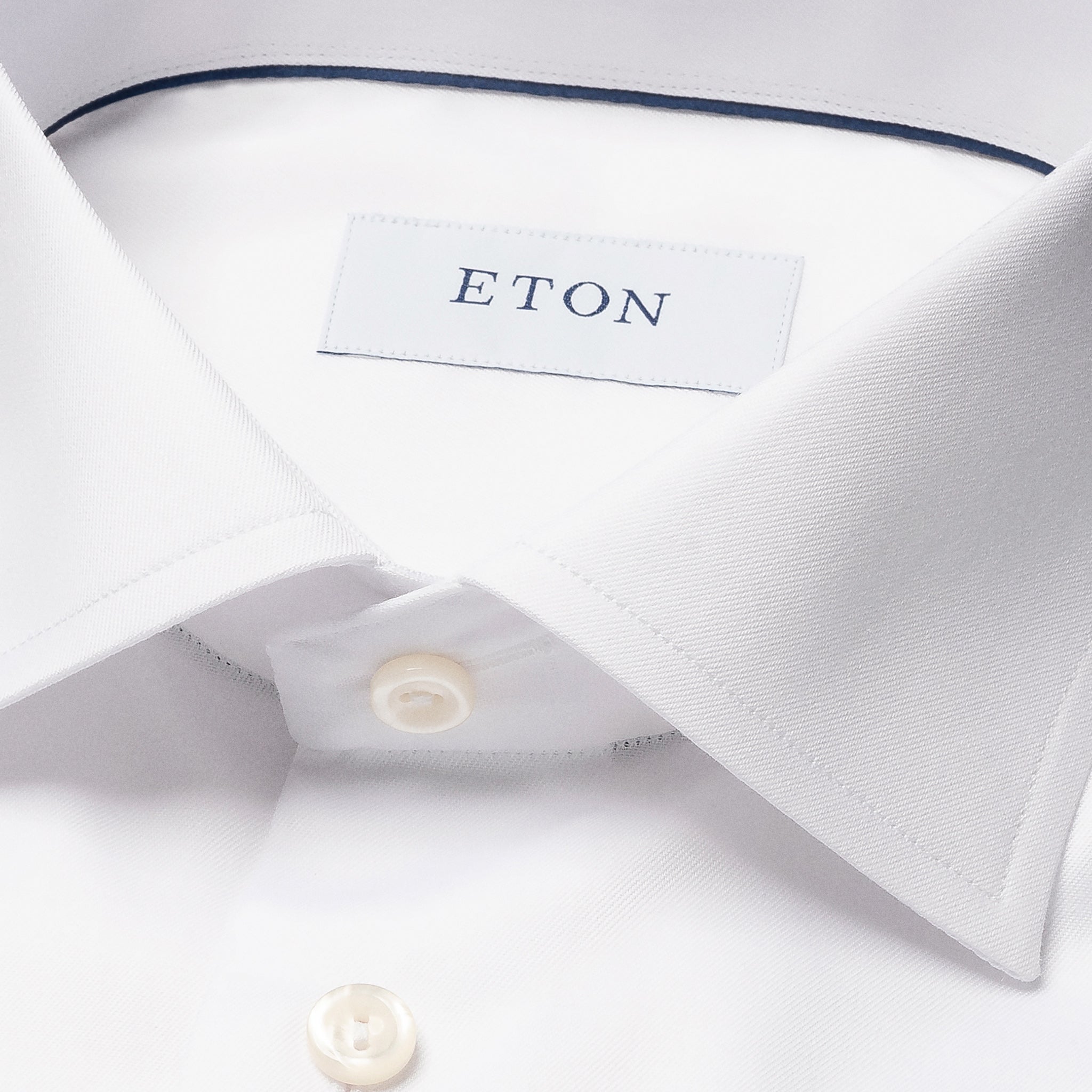 White Signature Twill Slim Fit Dress Shirt - ETON - Boutique Jacques International