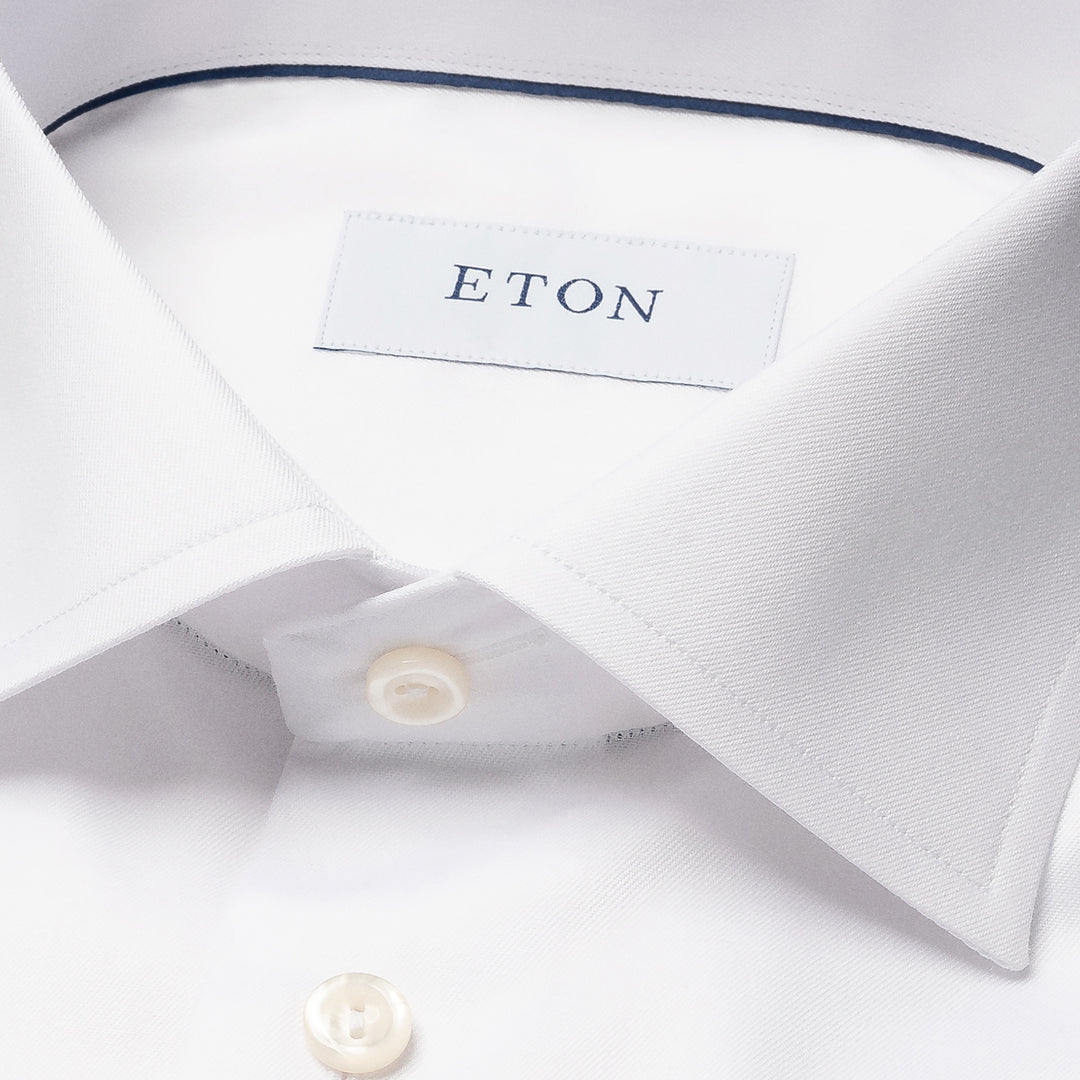 White Signature Twill Slim Fit Dress Shirt - ETON