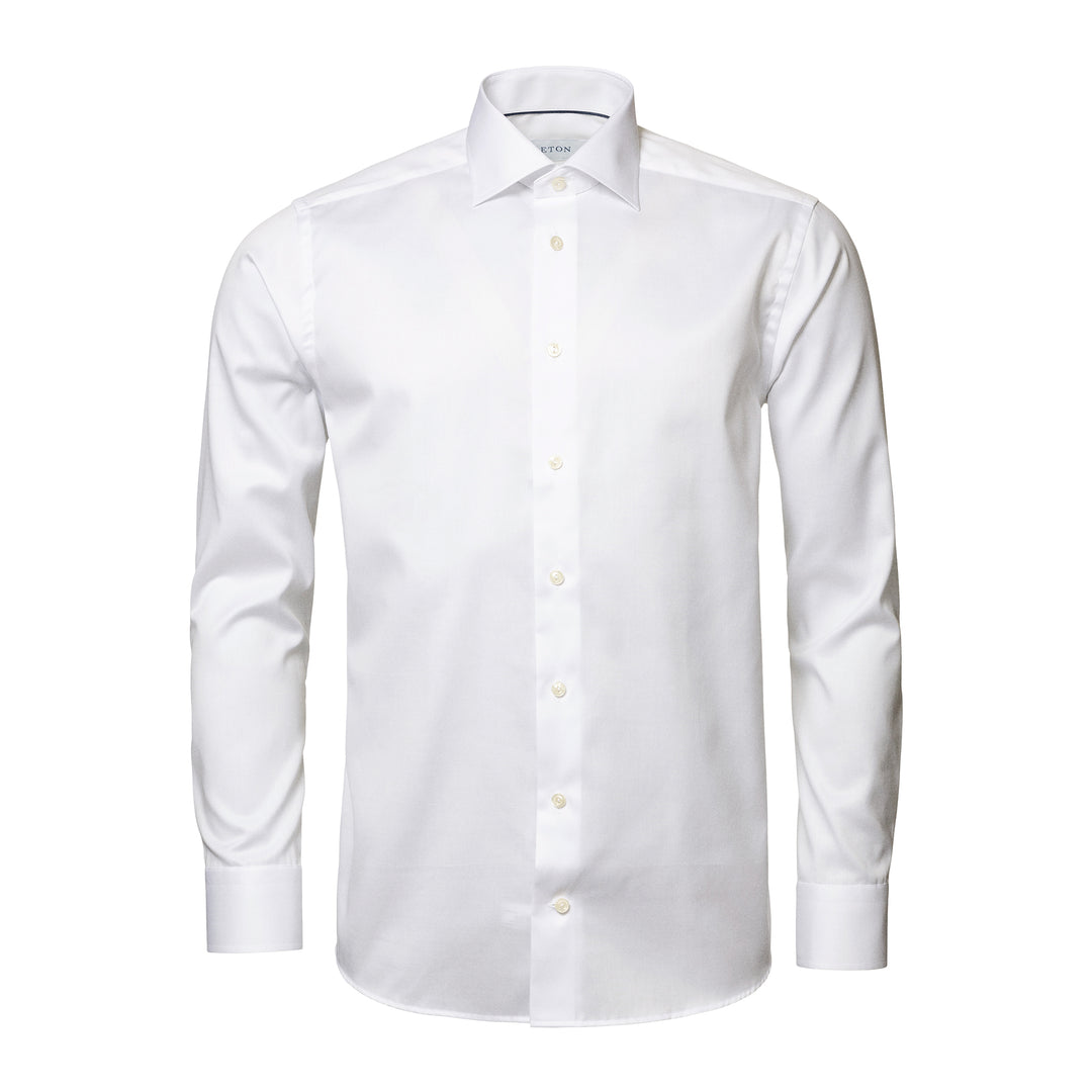 White Signature Twill Slim Fit Dress Shirt - ETON