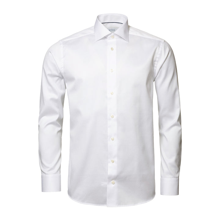 White Signature Twill Slim Fit Dress Shirt - ETON