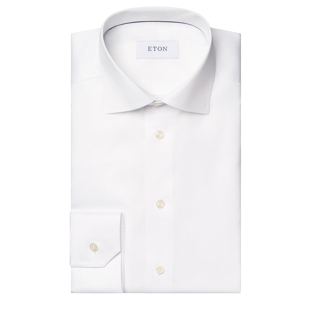 White Signature Twill Slim Fit Dress Shirt - ETON
