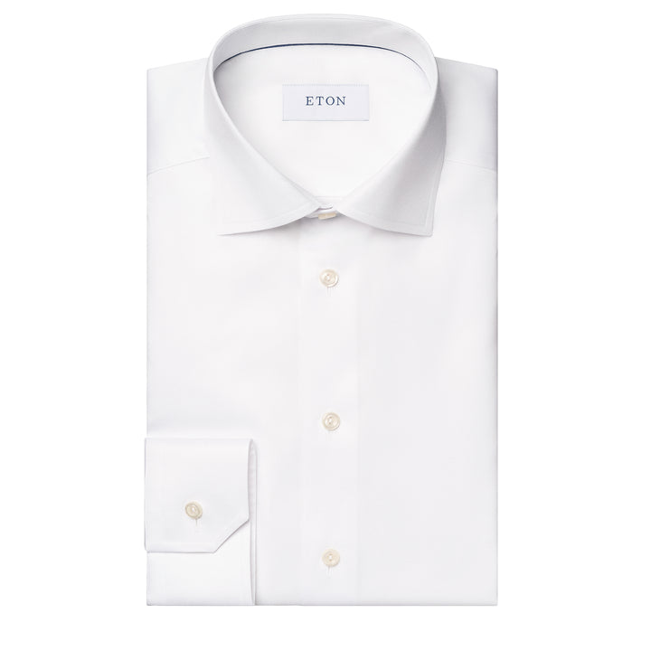 White Signature Twill Slim Fit Dress Shirt - ETON