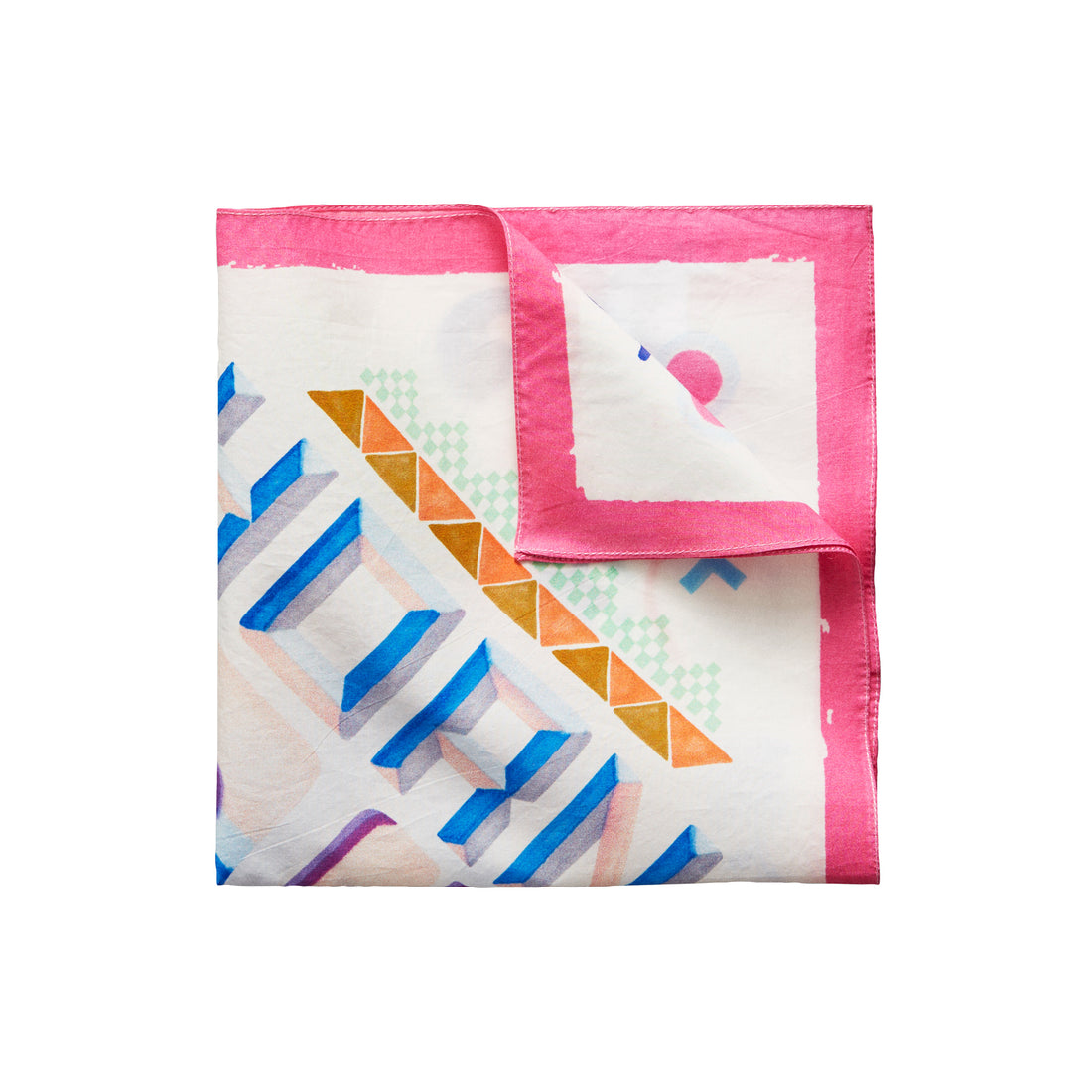 Multicolour Hand-Painted Print Cotton Pocket Square - ETON