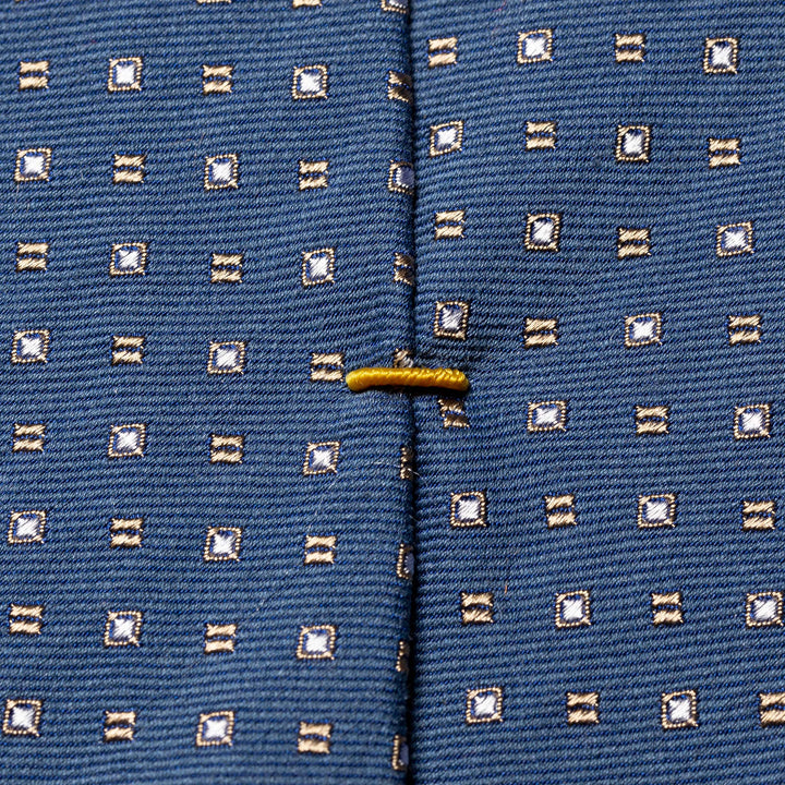 Navy Blue Dotted Silk Tie - ETON
