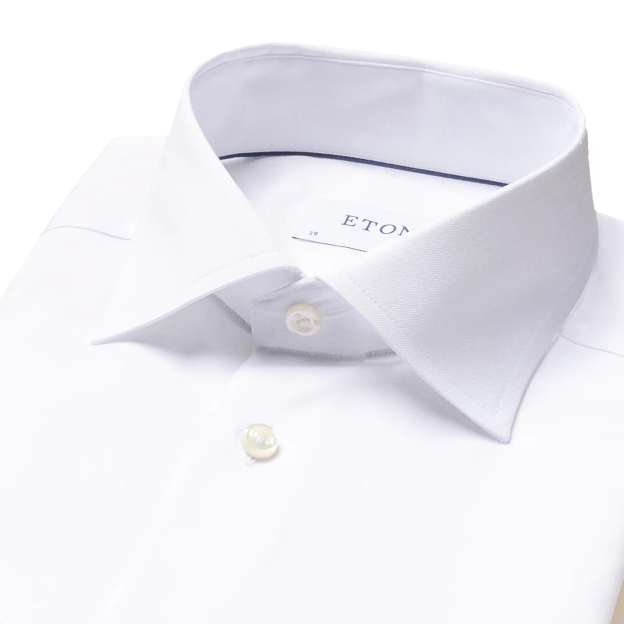 White Signature Twill Slim Fit Dress Shirt - ETON - Boutique Jacques International