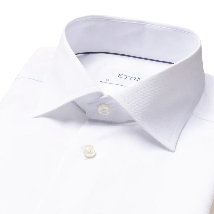 White Signature Twill Slim Fit Dress Shirt - ETON
